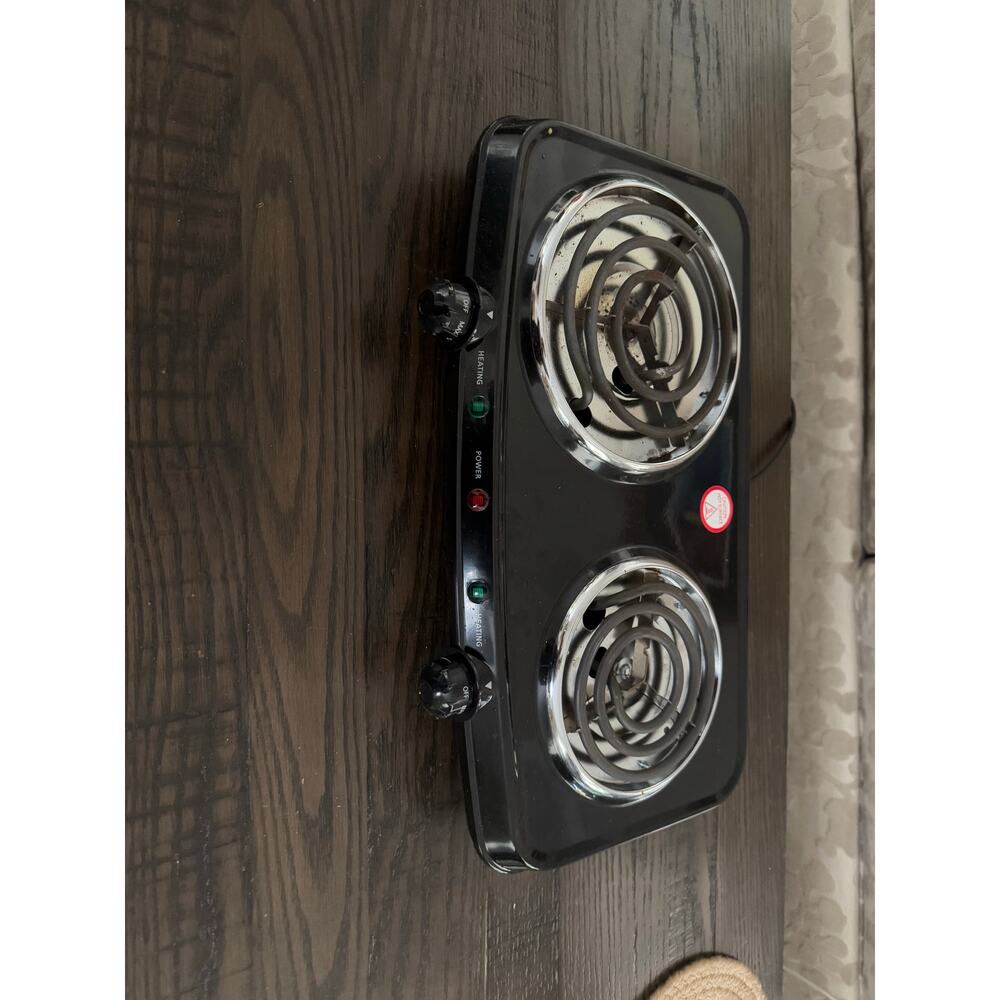 Mainstays Portable Double Burner Hot Plate – 120V~ 1800W - Never Used